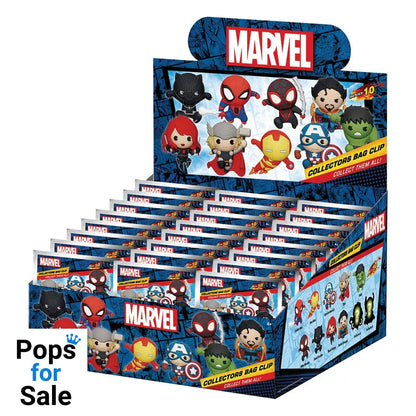 Marvel 3D PVC Bag Clips Series 10 Classics Display (24)
