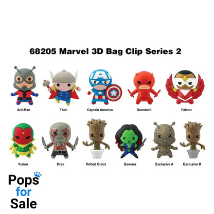 Marvel 3D PVC Bag Clips Series 2 Display (24)