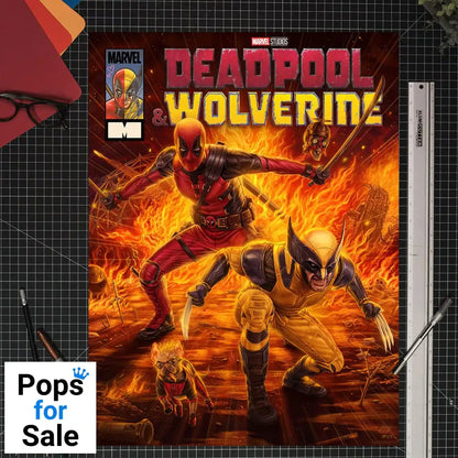 Marvel Art Print Deadpool & Wolverine 46 x 61 cm - unframed