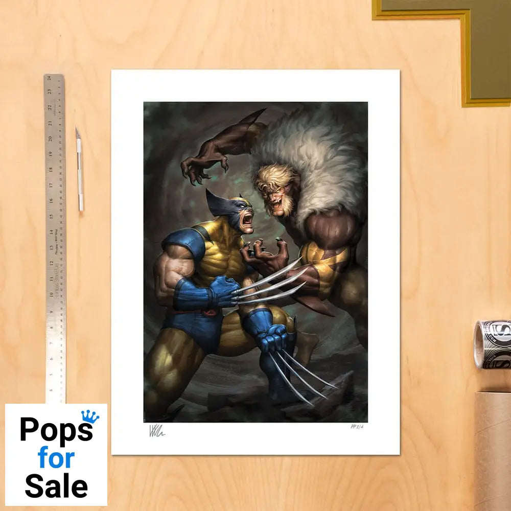 Marvel Art Print Wolverine vs Sabretooth 41 x 61 cm - unframed