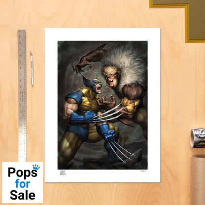 Marvel Art Print Wolverine vs Sabretooth 41 x 61 cm - unframed