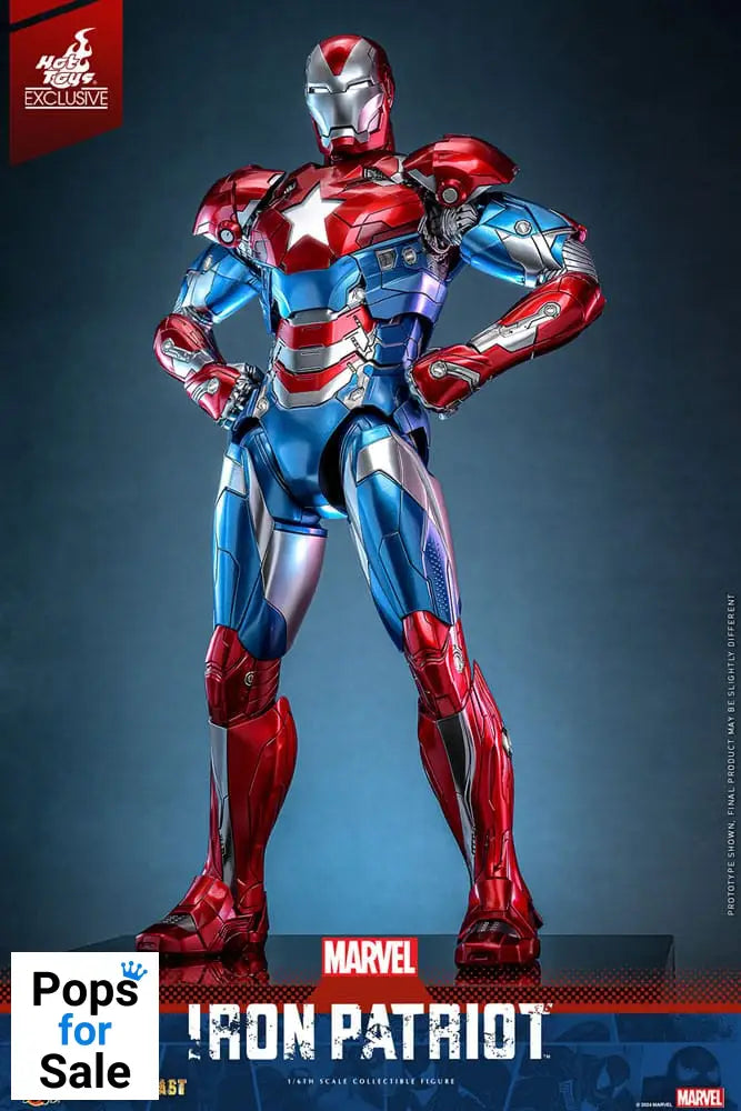 Marvel Comic Diecast Masterpiece Action Figure 1/6 Iron Patriot Hot Toys Exclusive 32 cm Action figures