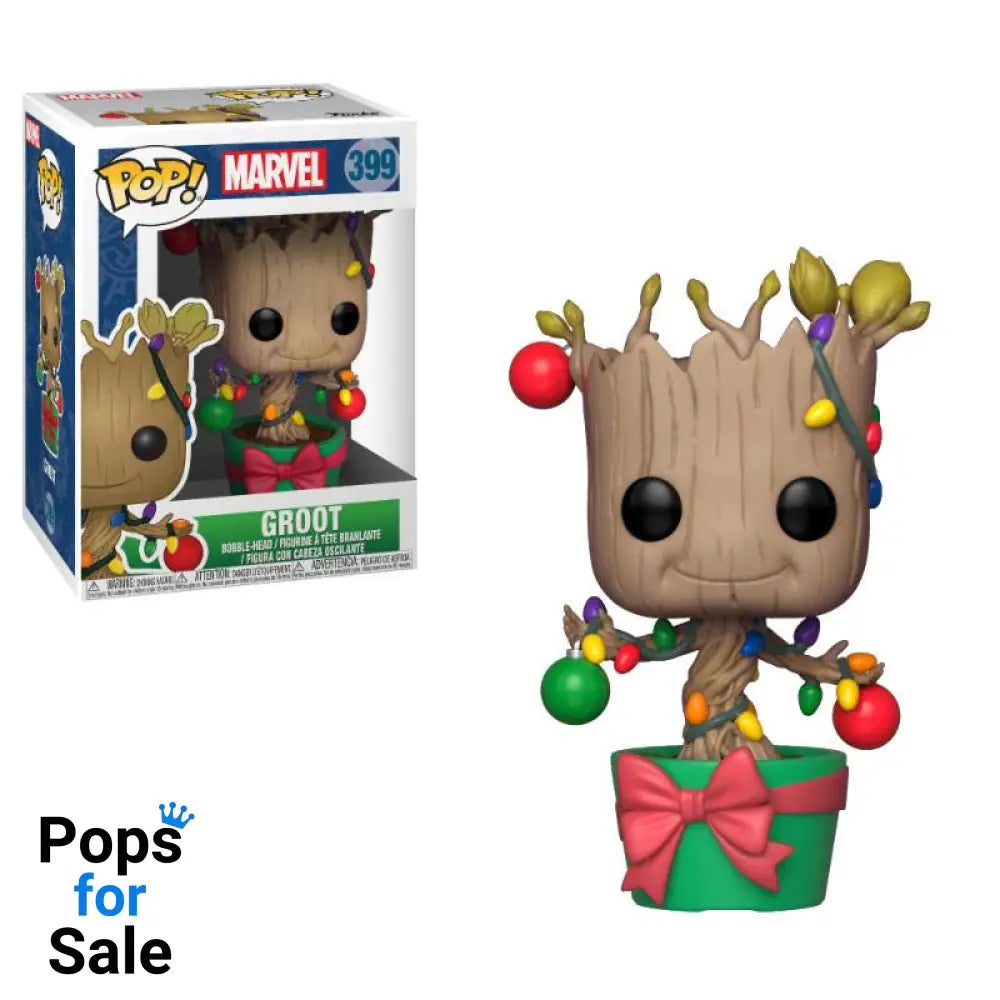 Marvel Comics POP! Marvel Holiday Vinyl Bobble-Head Groot (Lights & Ornaments) 9 cm