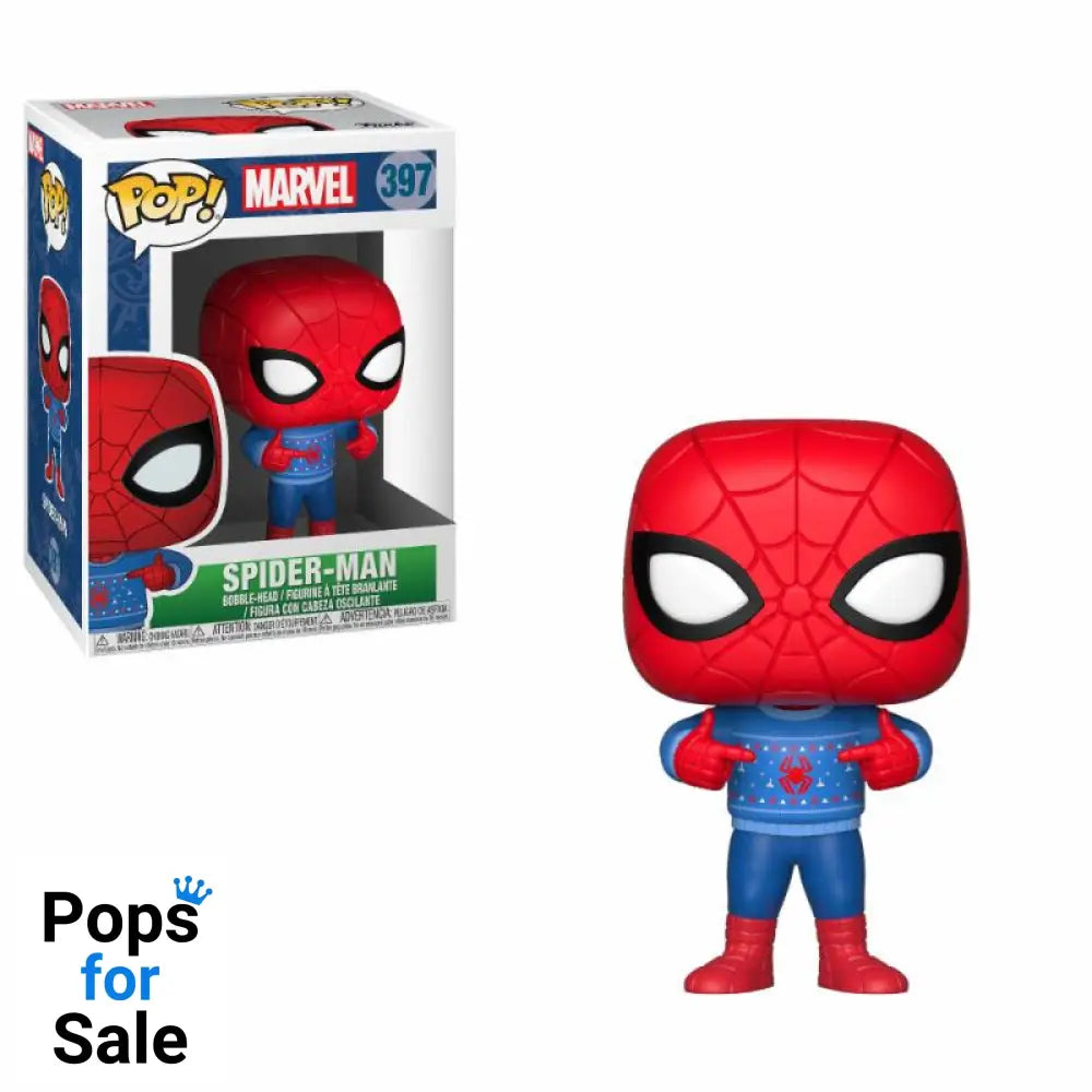 Marvel Comics POP! Marvel Holiday Vinyl Bobble-Head Spider-Man (Ugly Sweater) 9 cm POP! Figures