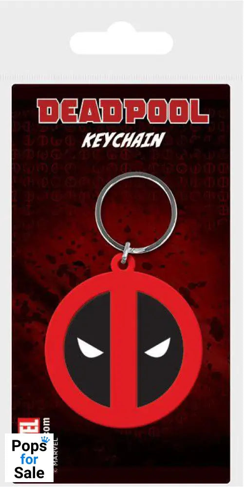 Marvel Comics Rubber Keychain Deadpool Symbol 6 cm Keyrings