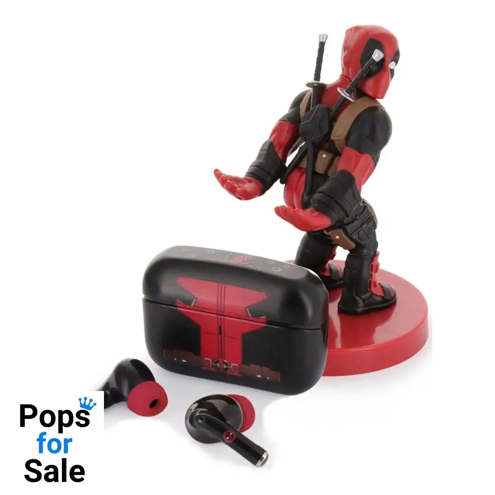 Marvel Holdems Mini Holder & Wireless Headphones Deadpool with TWS Buds Pro 10 cm