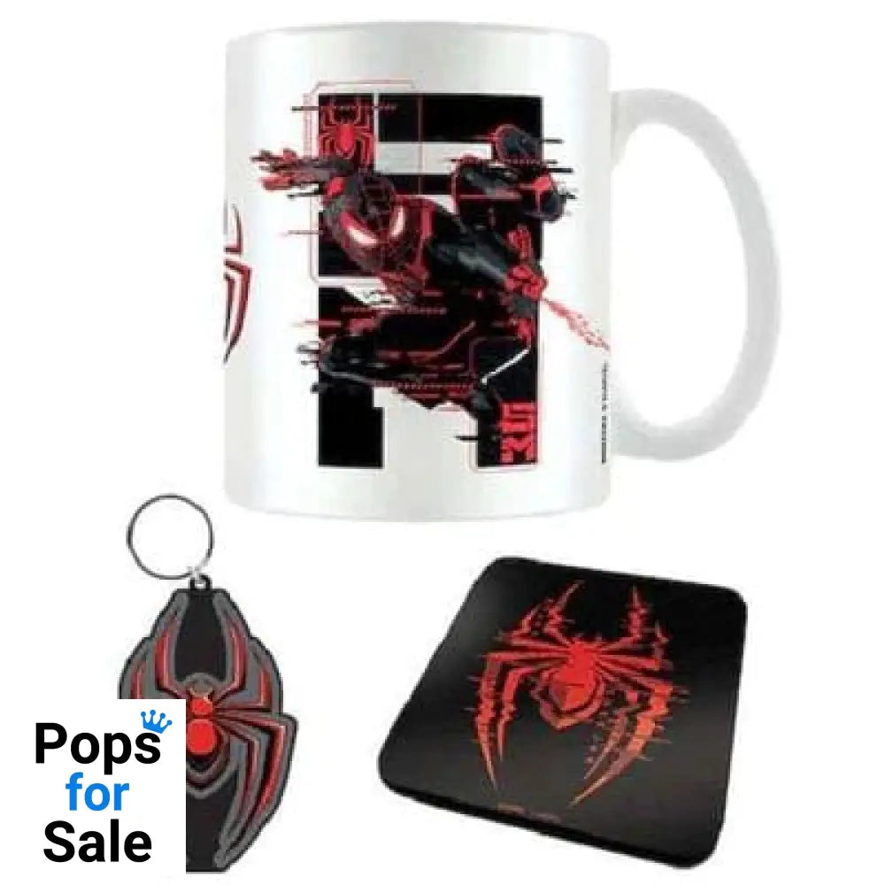 Marvel Mug, Coaster and Keychain Set Spider-Man Miles Morales Web Glitch