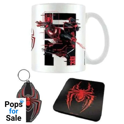 Marvel Mug, Coaster and Keychain Set Spider-Man Miles Morales Web Glitch