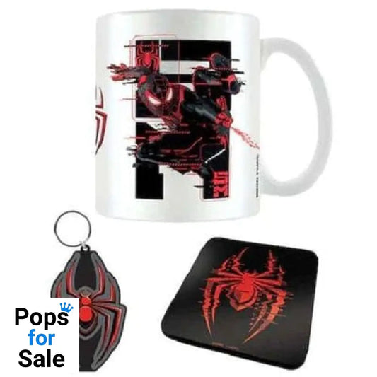 Marvel Mug, Coaster and Keychain Set Spider-Man Miles Morales Web Glitch