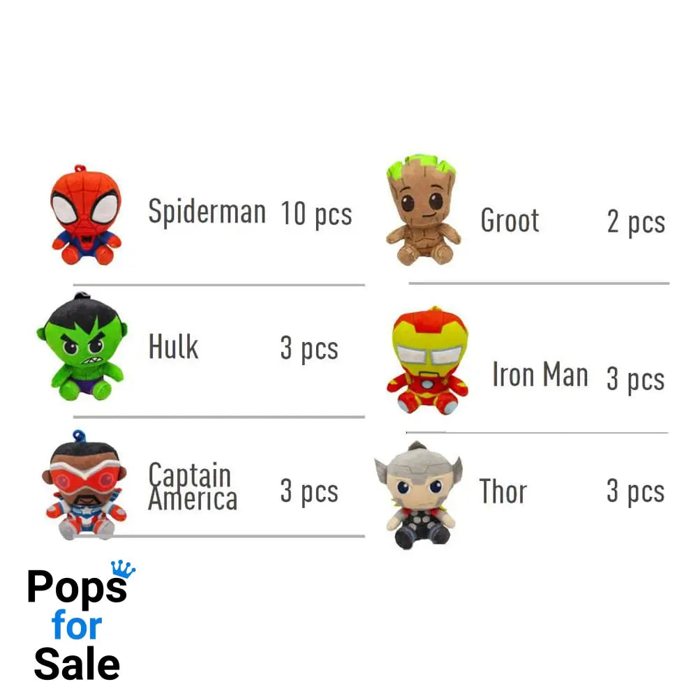 Marvel Plush Keychains 12 cm Assortment (24)
