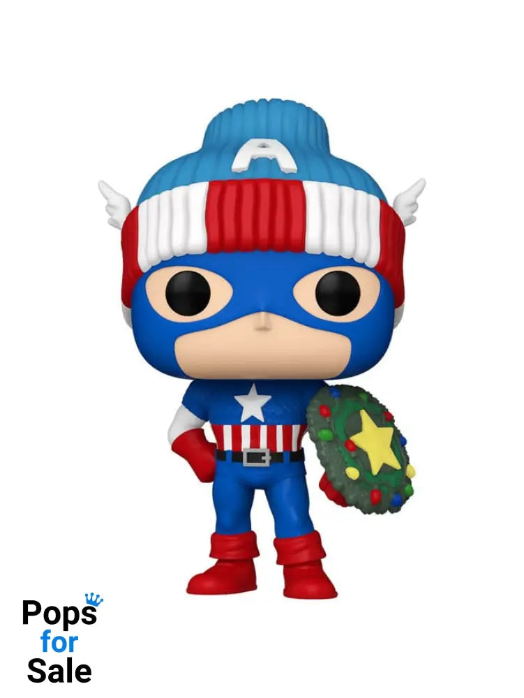 Marvel POP! Vinyl Figure Holiday Capt. America 9 cm