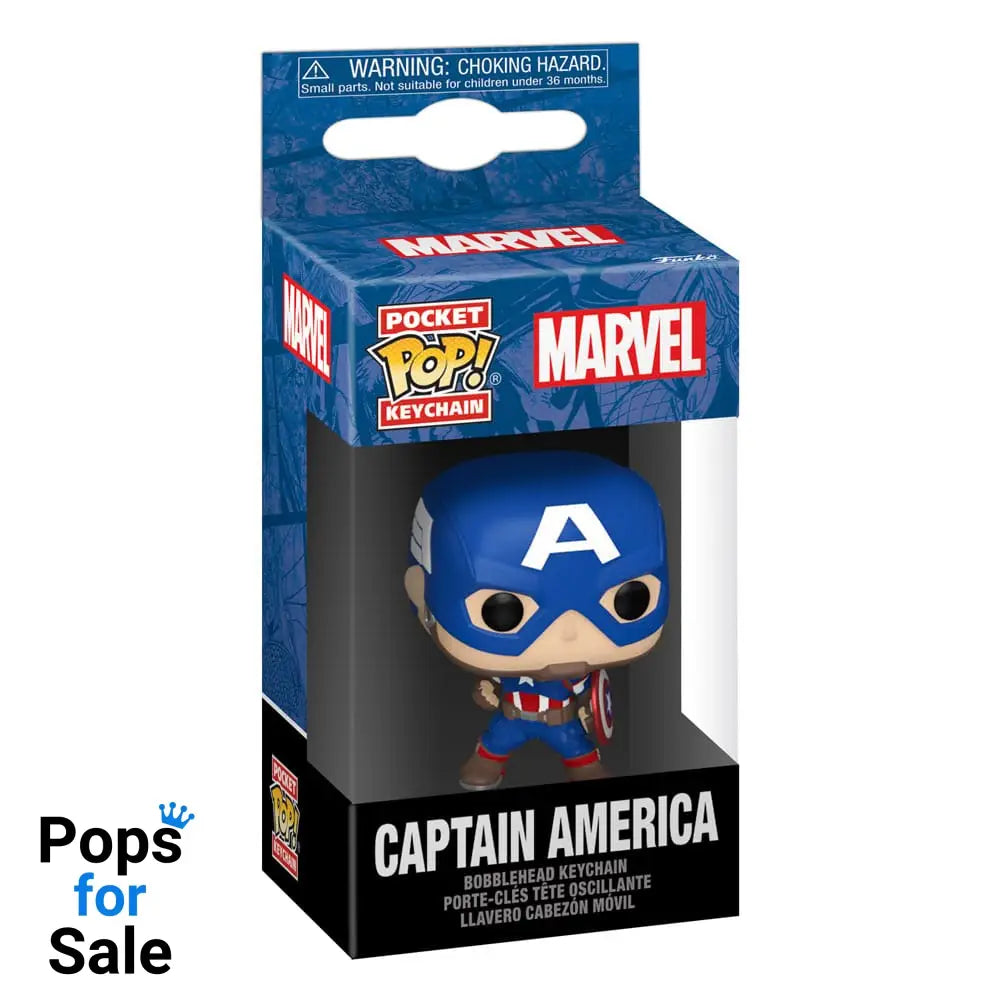 Marvel POP! Vinyl Keychains 4 cm New Classics - Captain America Display (12)