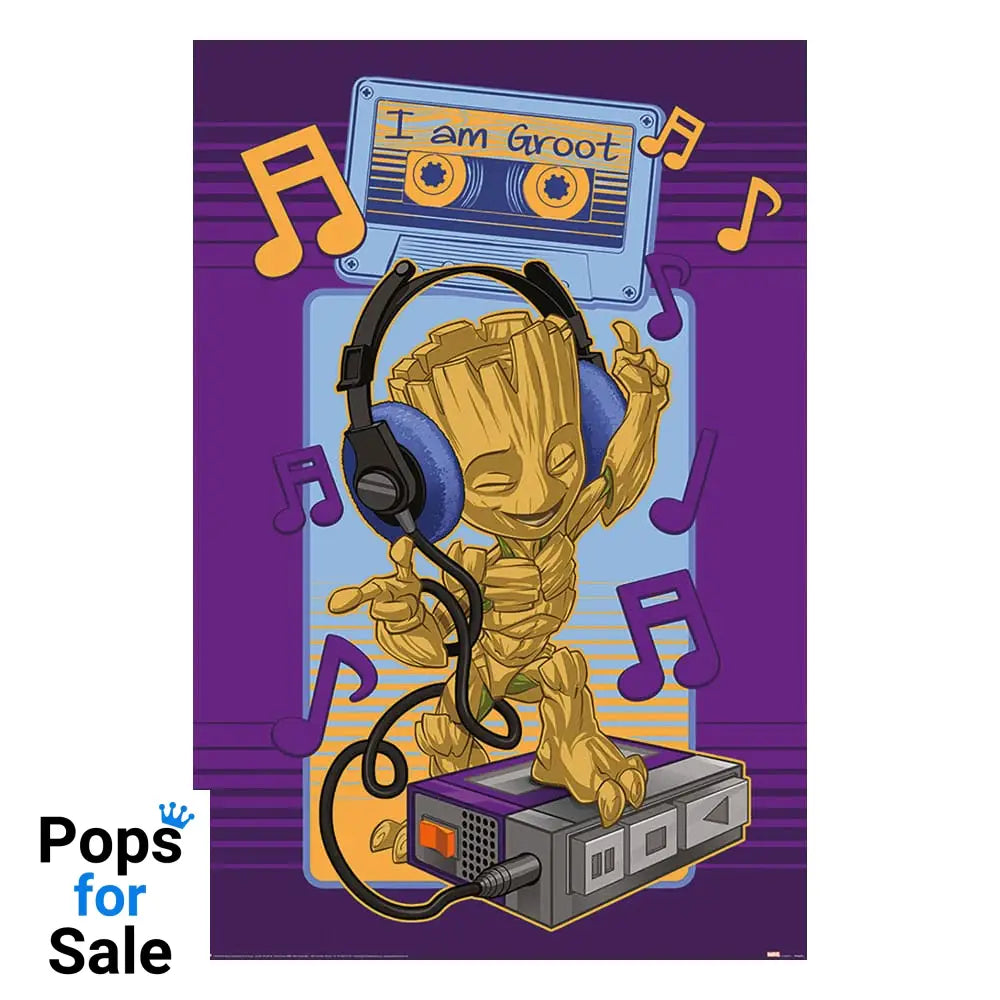 Marvel Poster Pack Guardians of the Galaxy Groot Cassette 61 x 91 cm (4)