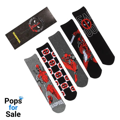 Marvel Socks 5-Pack Deadpool S-M Footwear