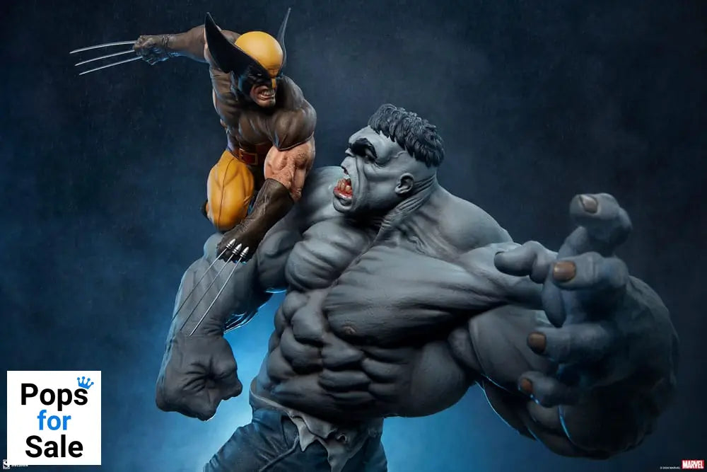 Marvel Statue Grey Hulk vs Wolverine 58 cm