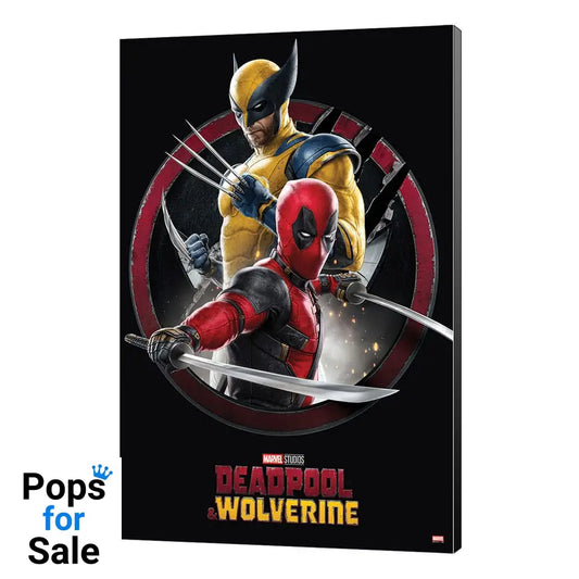 Marvel Wooden Wall Art Deadpool & Wolverine 01 Action 35 x 50 cm Posters & Wallscrolls