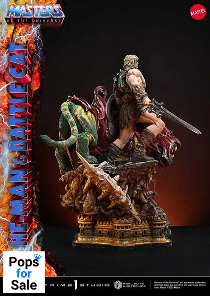Masters of the Universe Real Elite Masterline Series Statue 1/4 He-Man & Battle Cat 86 cm
