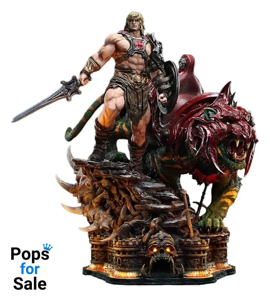 Masters of the Universe Real Elite Masterline Series Statue 1/4 He-Man & Battle Cat 86 cm