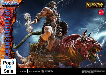 Masters of the Universe Real Elite Masterline Series Statue 1/4 He-Man & Battle Cat Ultimate Bonus Version 86 cm