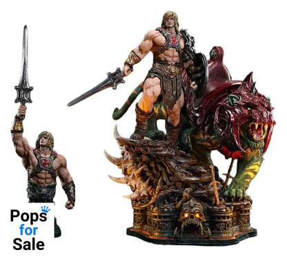 Masters of the Universe Real Elite Masterline Series Statue 1/4 He-Man & Battle Cat Ultimate Version 86 cm