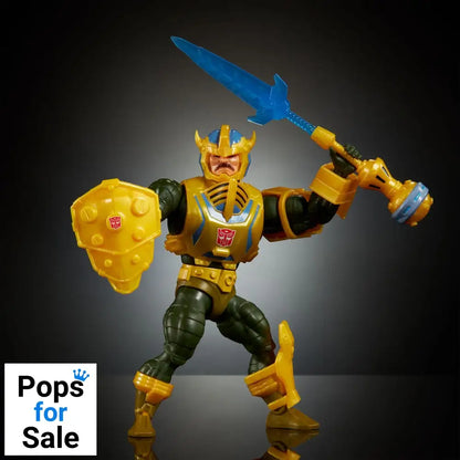 Masters of the Universe x Transformers Action Figure Bumblebee Armor Man-At-Arms heo European Exclusive 14 cm