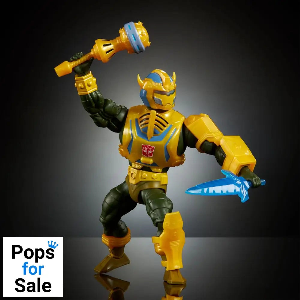 Masters of the Universe x Transformers Action Figure Bumblebee Armor Man-At-Arms heo European Exclusive 14 cm Action