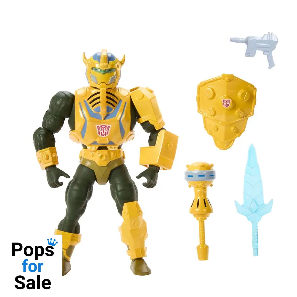 Masters of the Universe x Transformers Action Figure Bumblebee Armor Man-At-Arms heo European Exclusive 14 cm