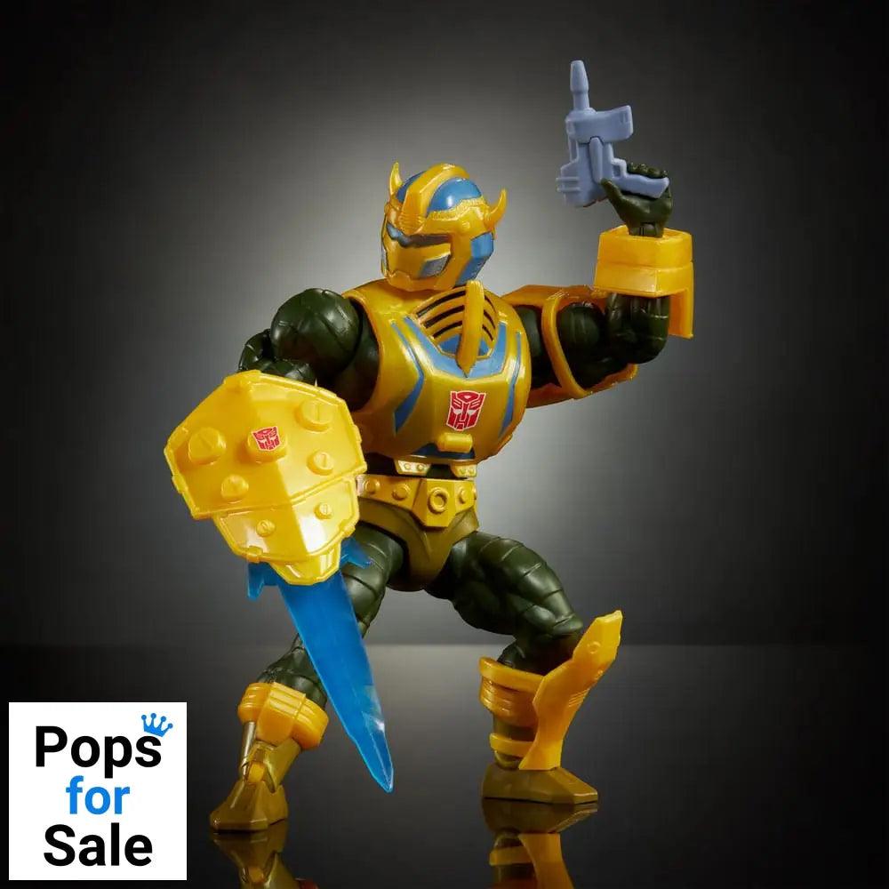 Masters of the Universe x Transformers Action Figure Bumblebee Armor Man-At-Arms heo European Exclusive 14 cm