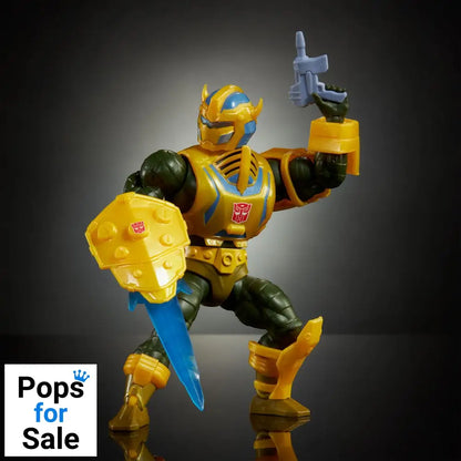 Masters of the Universe x Transformers Action Figure Bumblebee Armor Man-At-Arms heo European Exclusive 14 cm
