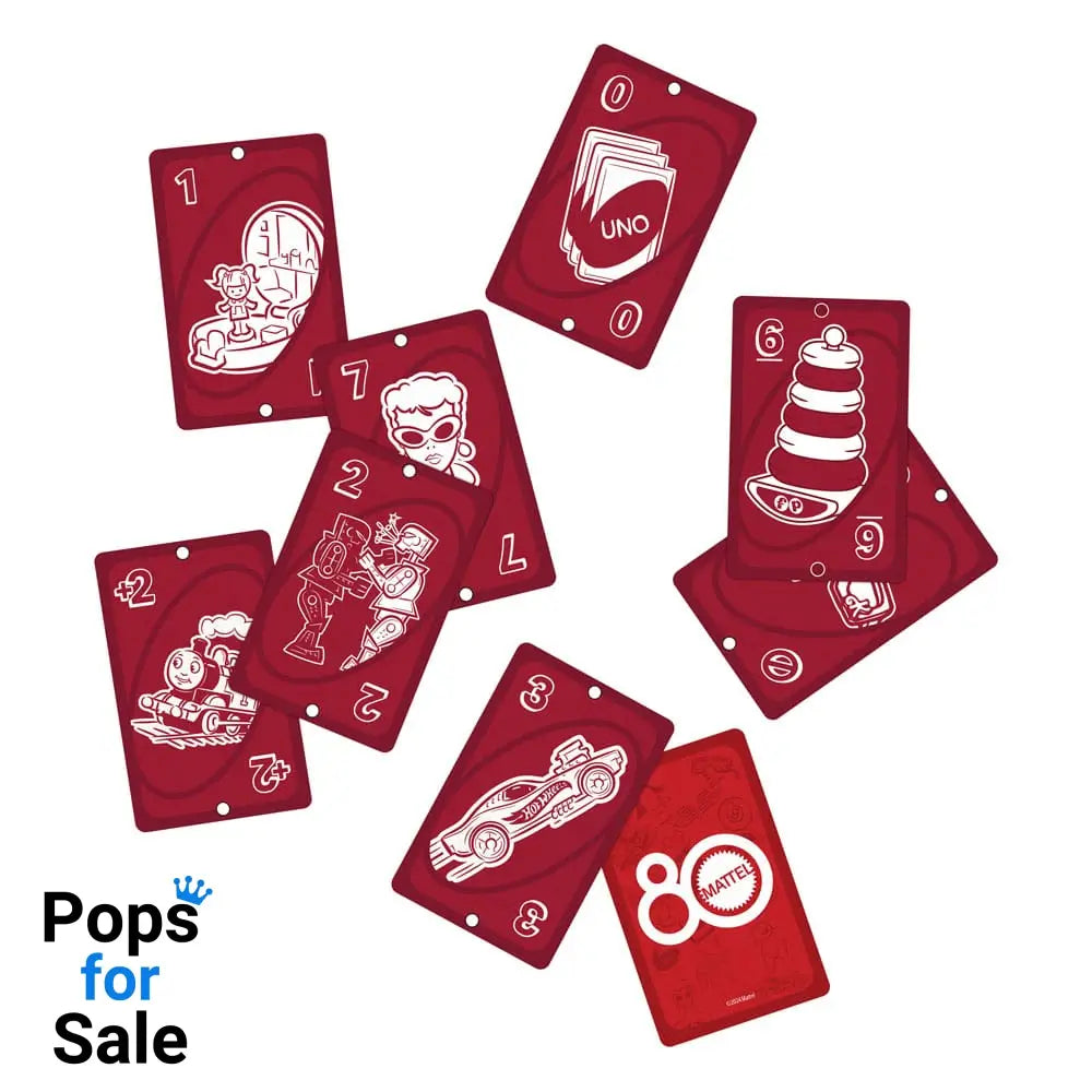 Mattel 80th Anniversary UNO Card Game Ruby Red