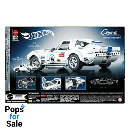 Mattel Brick Shop Hot Wheels Elite Series Building Set 1/16 Corvette Grand Sport Vehicles