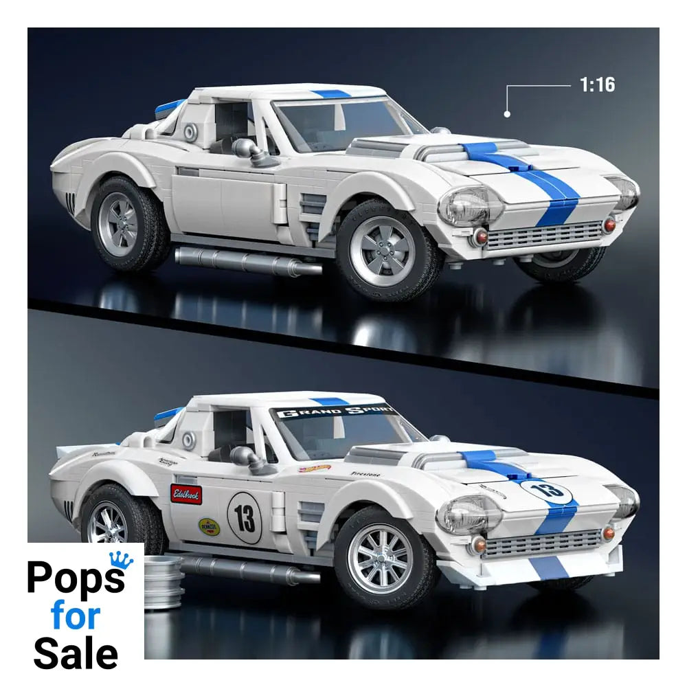 Mattel Brick Shop Hot Wheels Elite Series Building Set 1/16 Corvette Grand Sport