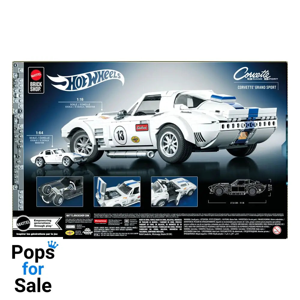 Mattel Brick Shop Hot Wheels Elite Series Building Set 1/16 Corvette Grand Sport