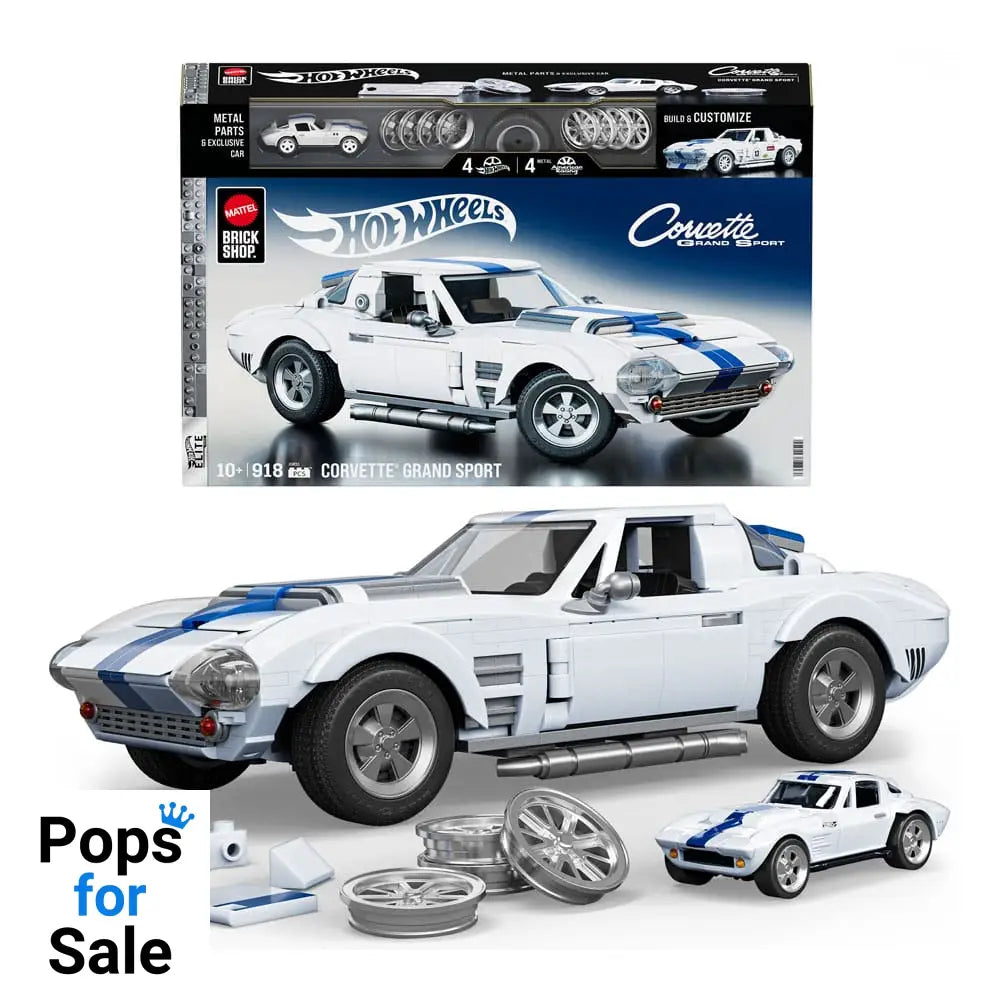 Mattel Brick Shop Hot Wheels Elite Series Building Set 1/16 Corvette Grand Sport