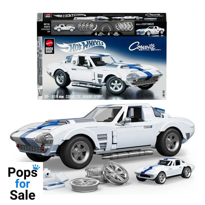 Mattel Brick Shop Hot Wheels Elite Series Building Set 1/16 Corvette Grand Sport