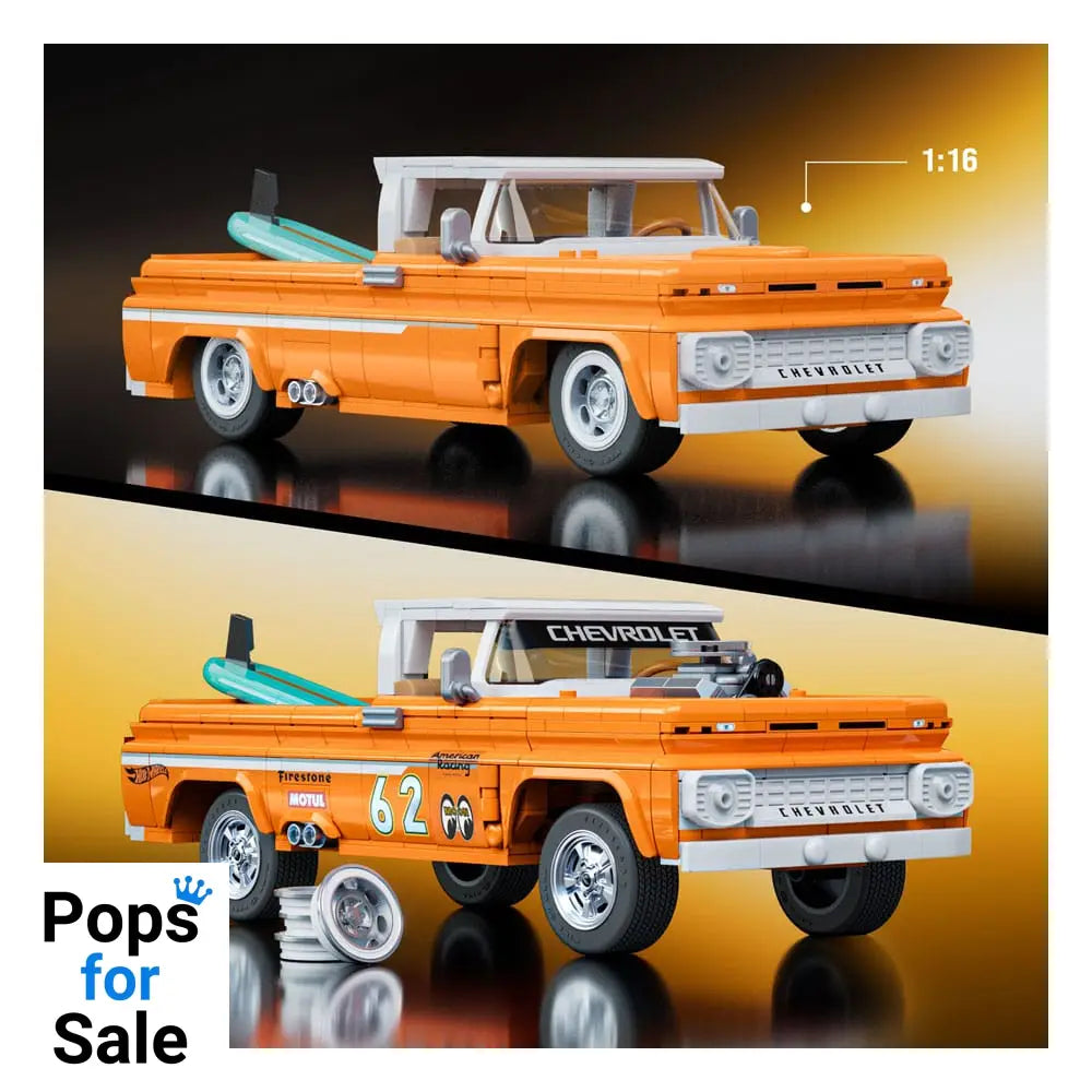 Mattel Brick Shop Hot Wheels Elite Series Building Set 1/16 Custom '62 Chevy Pickup