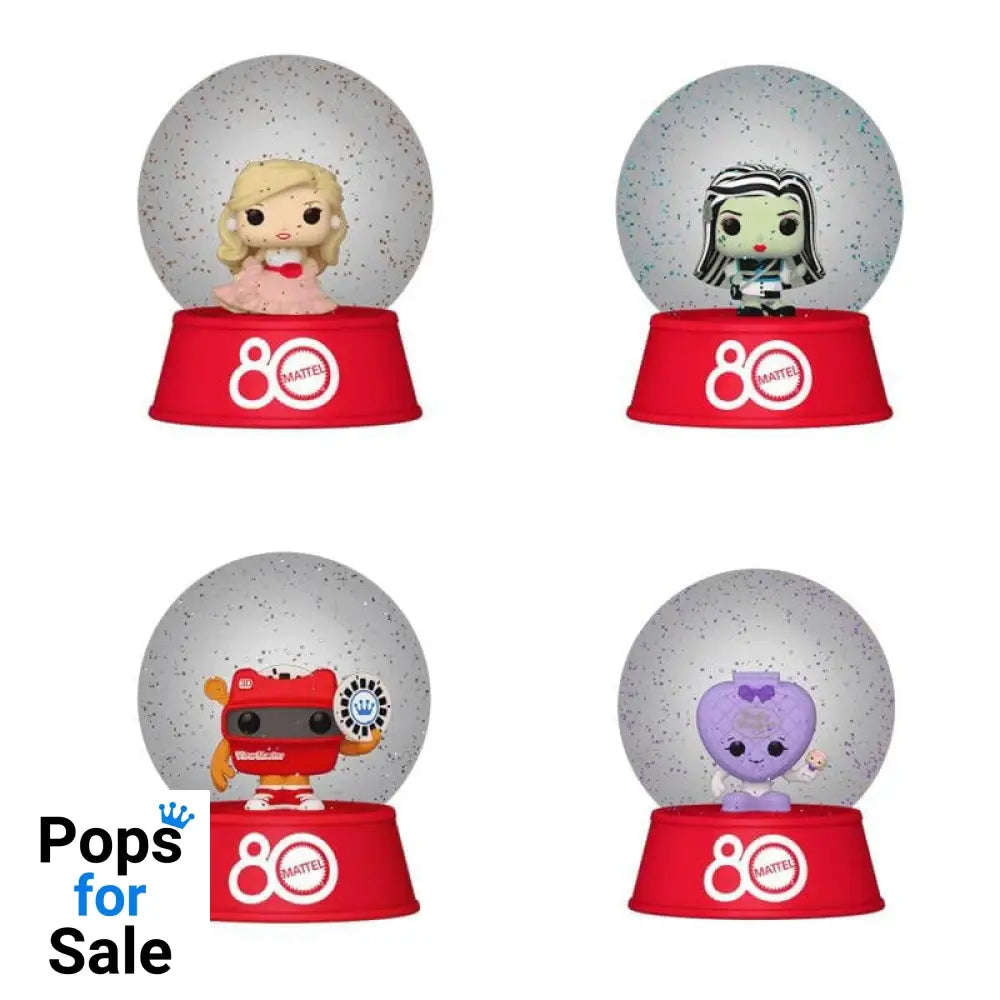 Mattel by Loungefly Enamel Pins Blind Snowglobes Retro Toy Display (12)