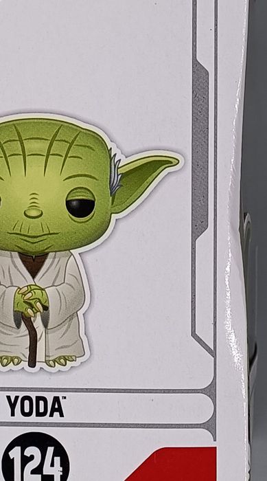 124 Yoda (Dagobah Green) Chrome - Star Wars 2019 Con Funko POP - Box Damaged