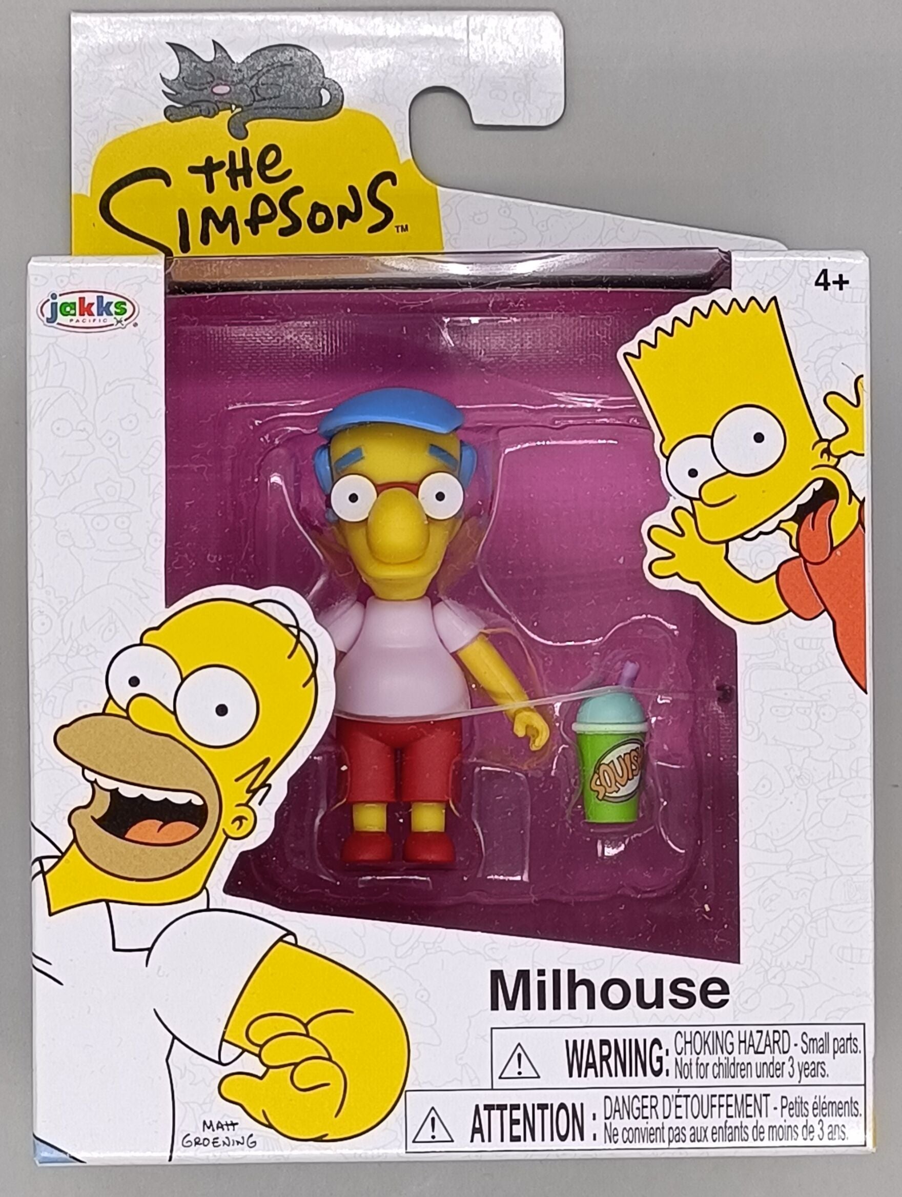 The Simpsons Mini Figure Wave 3 - Milhouse w/Squishy - 7cm - Jakks - [New]