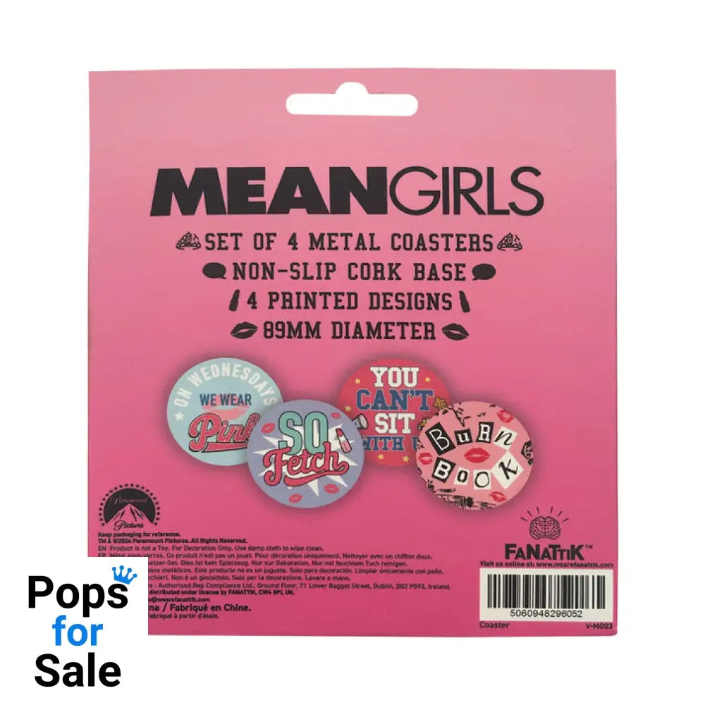 Mean Girls Set of Four Metal Coasters Coasters