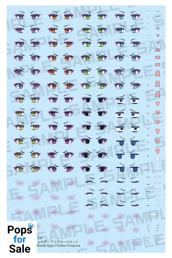 Megami Device M.S.G. Plastic Model Kit 1/1 Desire Maiden Raider Eye Decal Set