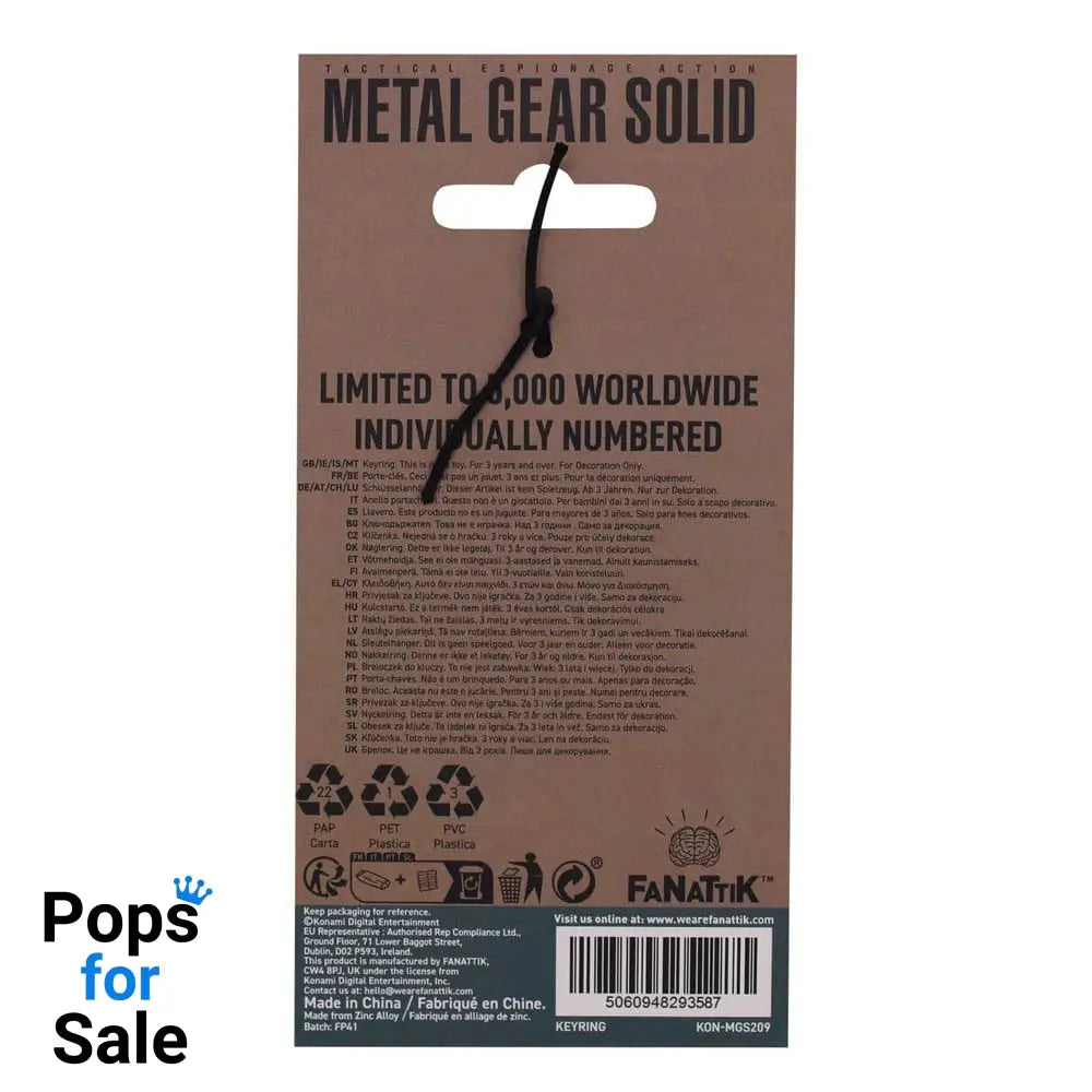Metal Gear Solid 2 Keychain Limited Edition