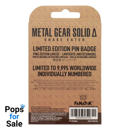 Metal Gear Solid Delta Pin Badge Fox Limited Edition