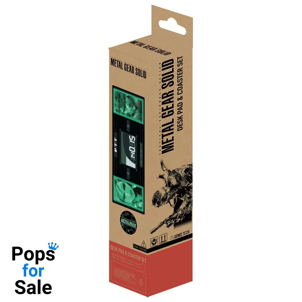 Metal Gear Solid Desk Pad & Coaster Set Solid Snake x Raiden Limited Edition