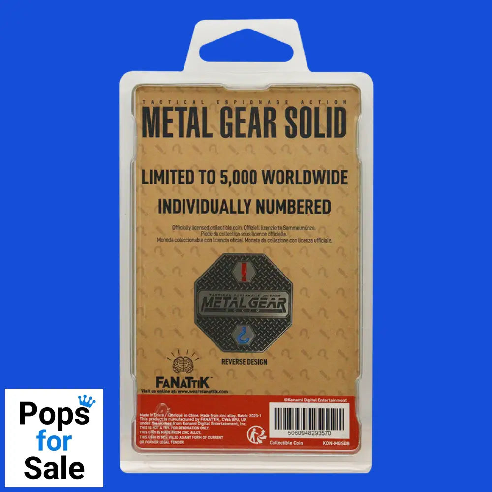 Metal Gear Solid Limited Edition ’Solid Snake’ Collectible Coin Coin