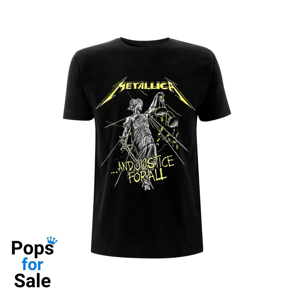 Metallica T-Shirt And Justice For All Tracks Black Size S