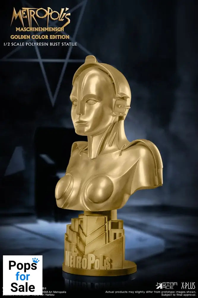 Metropolis Bust 1/2 Maria Maschinenmensch Metallic Gold Color Edition 50 cm