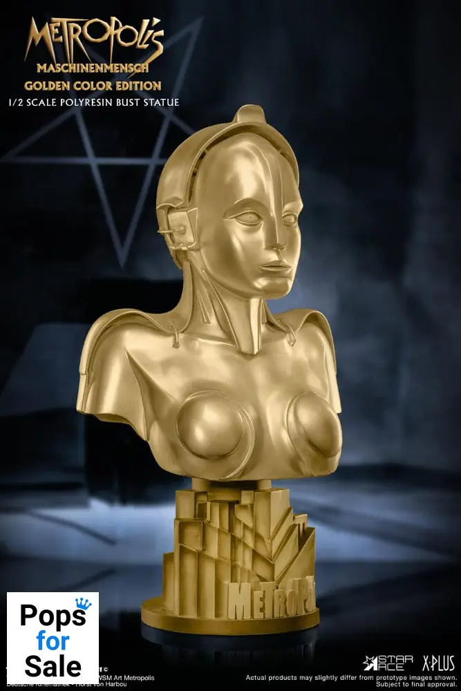 Metropolis Bust 1/2 Maria Maschinenmensch Metallic Gold Color Edition 50 cm