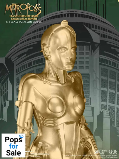Metropolis Statue 1/4 Maschinenmensch Metallic Gold 40 cm