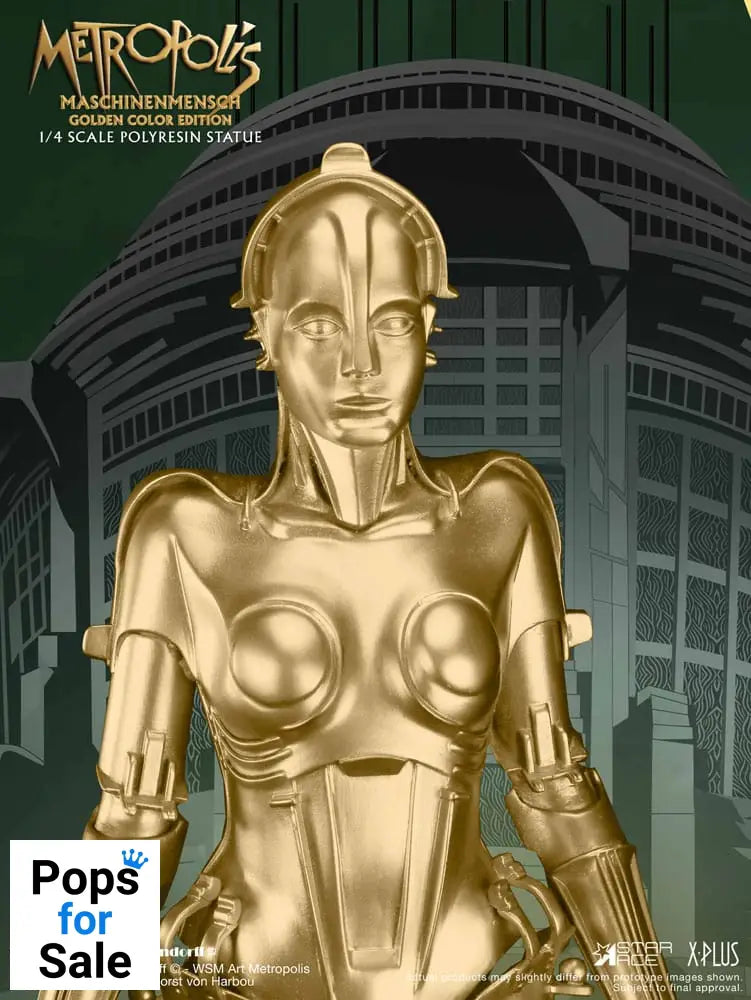 Metropolis Statue 1/4 Maschinenmensch Metallic Gold 40 cm Statues